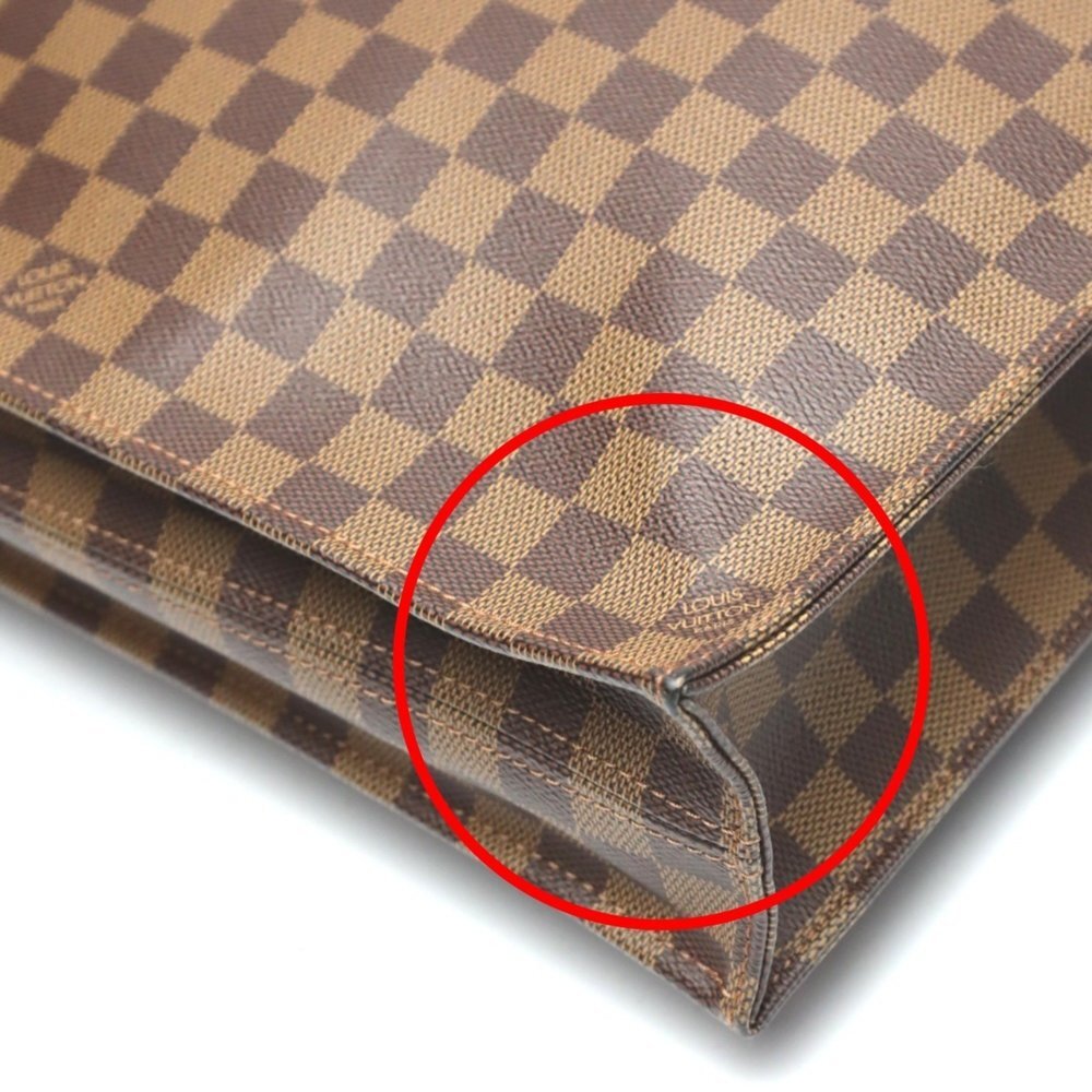 LOUIS VUITTON Brown Damier Canvas Tote Bag - Picture 9 of 15